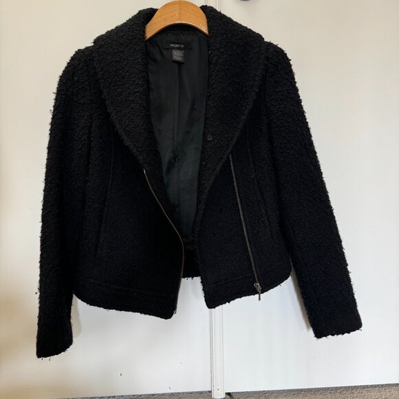 Arden B Gorgeous Black Boucle jacket, size XS - Picture 3 of 6